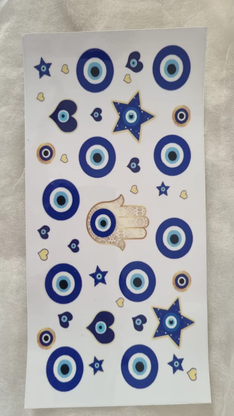 Waterproof Cup wraps Transfer Stickers Evil Eye Star