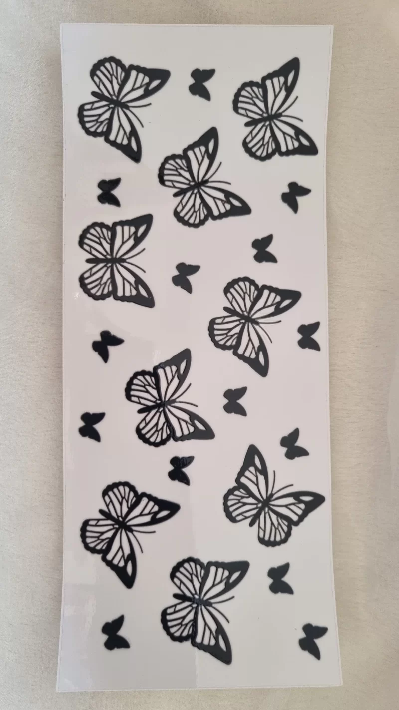 Waterproof Cup wraps Transfer Stickers Butterflies
