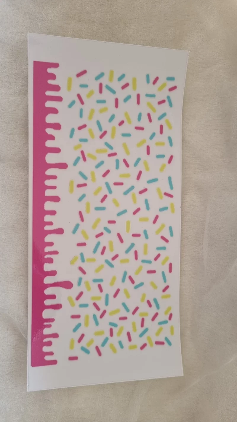 Waterproof Cup wraps Transfer Stickers Sprinkles