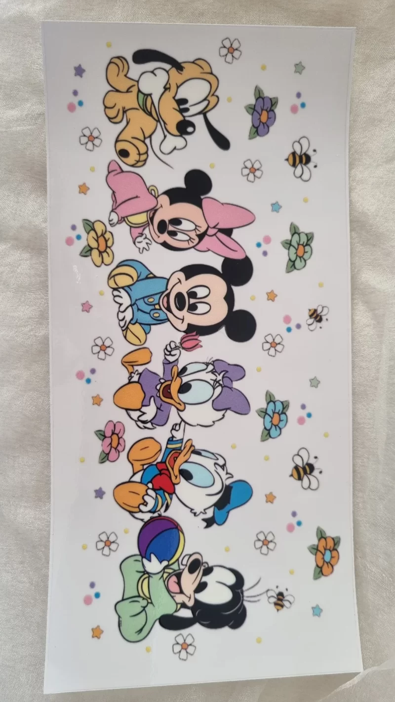 Waterproof Cup wraps Transfer Stickers Baby Friends