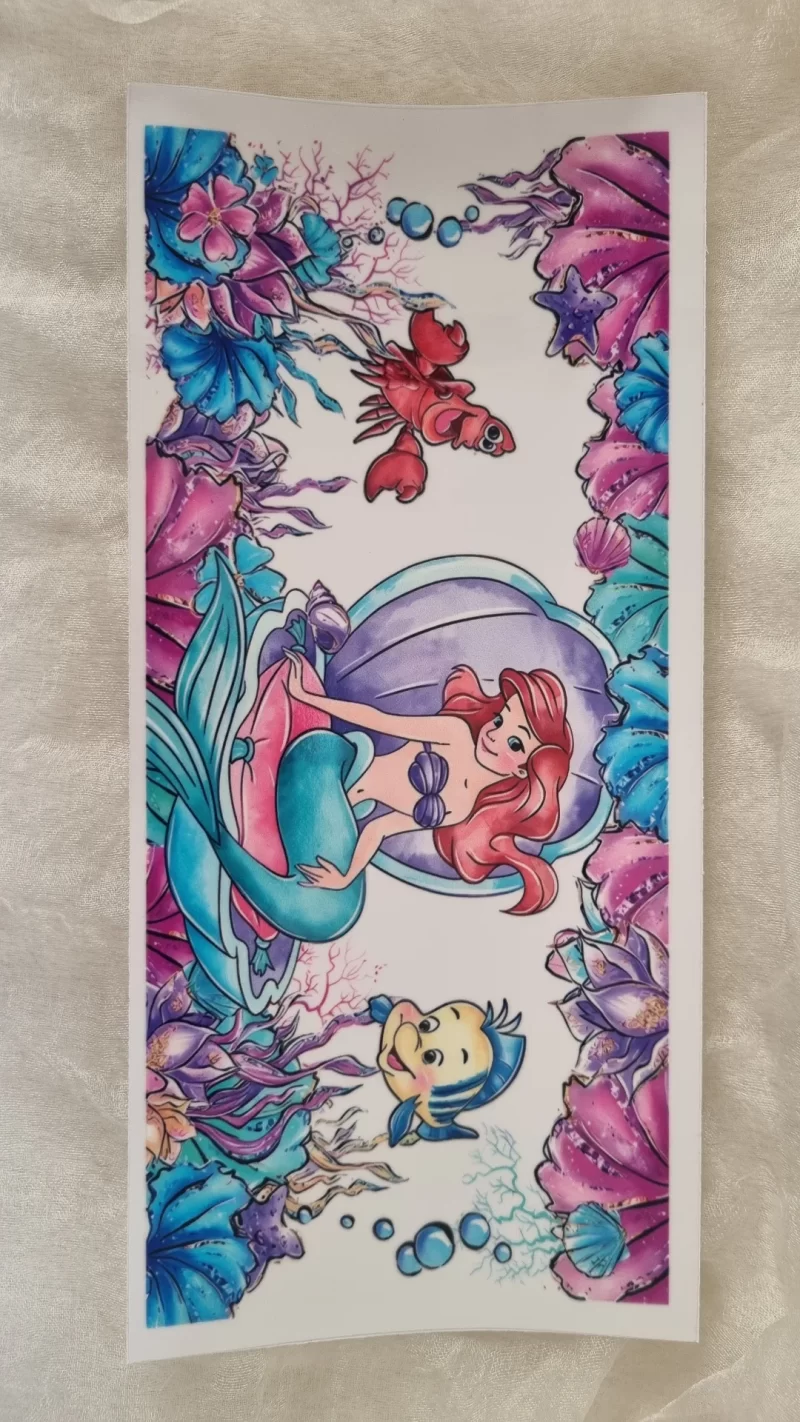 Waterproof Cup wraps Transfer Stickers Mermaid & Nemo