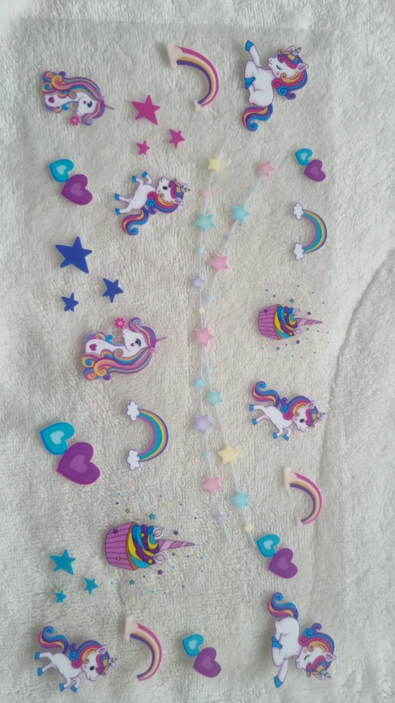 Waterproof Cup wraps Transfer Stickers Unicorn Party