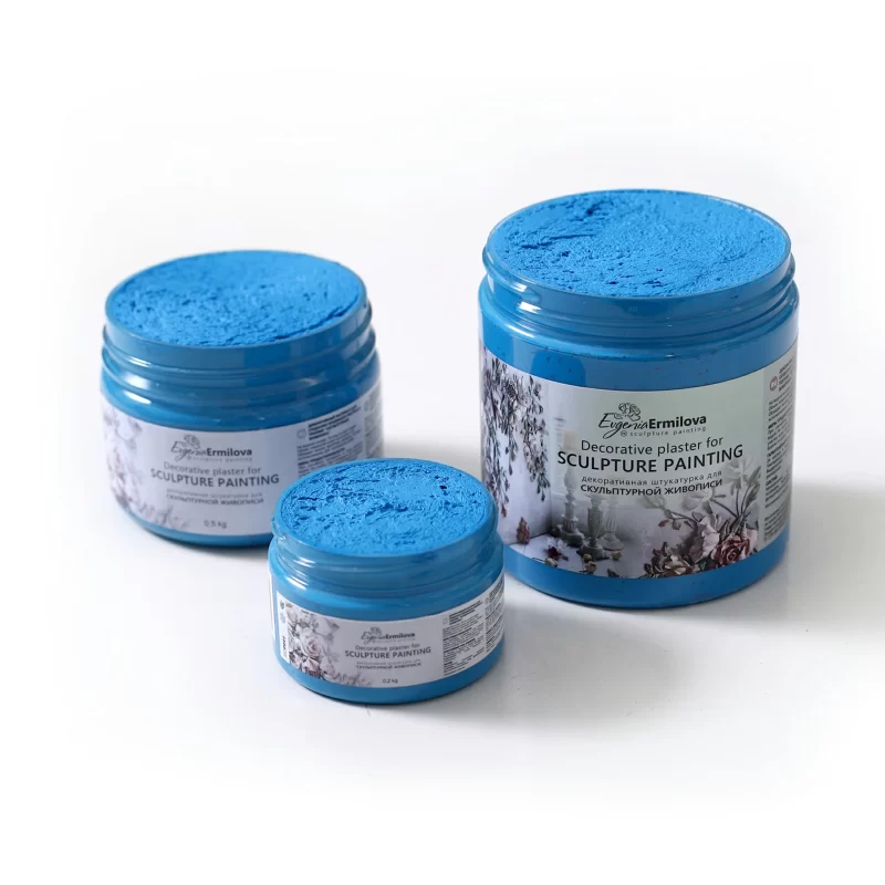 Decorative plaster for sculpture painting "Classic blue" 0.5 kg